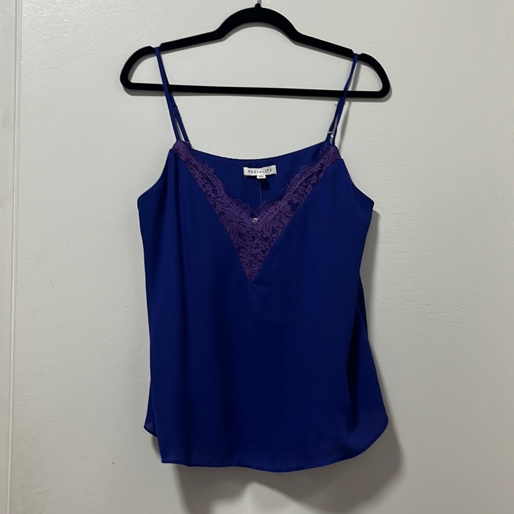Blue lace camisole